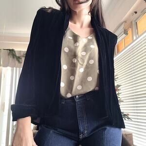 VTG Alex Velvet Flowy Blazer Sz Small